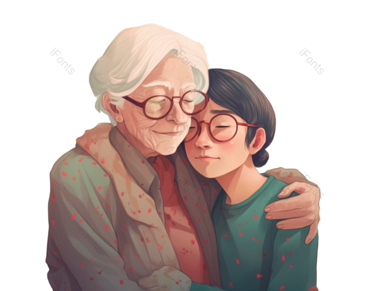 节日图片,母亲节元素,妈妈PNG,老人免抠素材